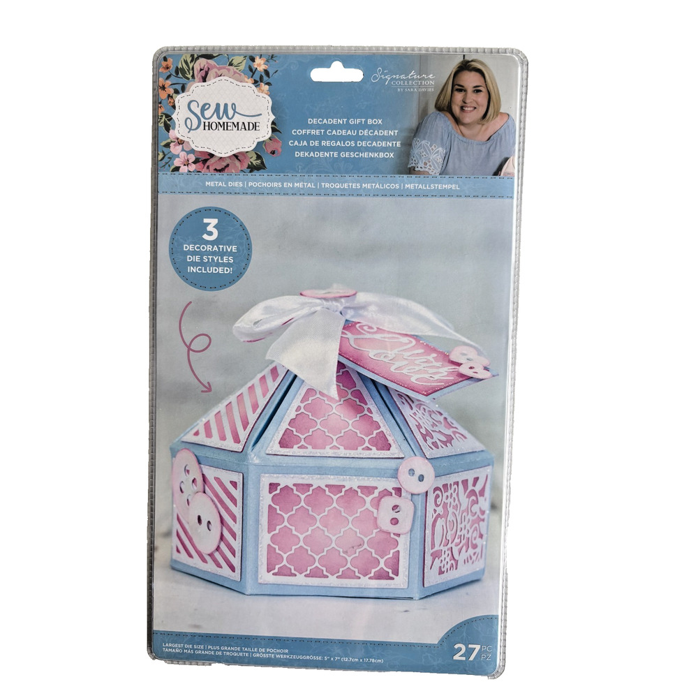 Sew Homemade Metal Dies Set Crafters Companion Pretty Decadent Gift Box NEW